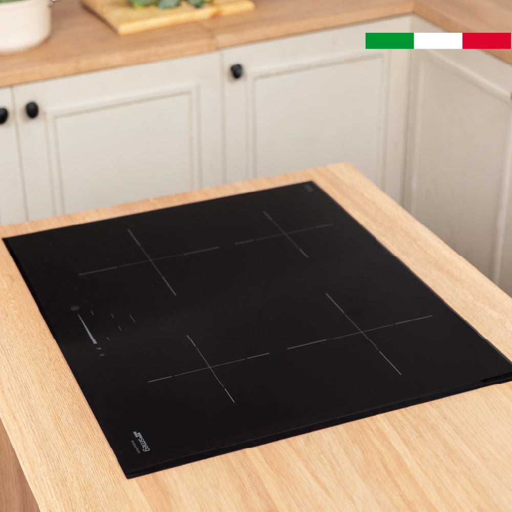 Encimera eléctrica premium Smeg SI4642B de inducción de 4 platos