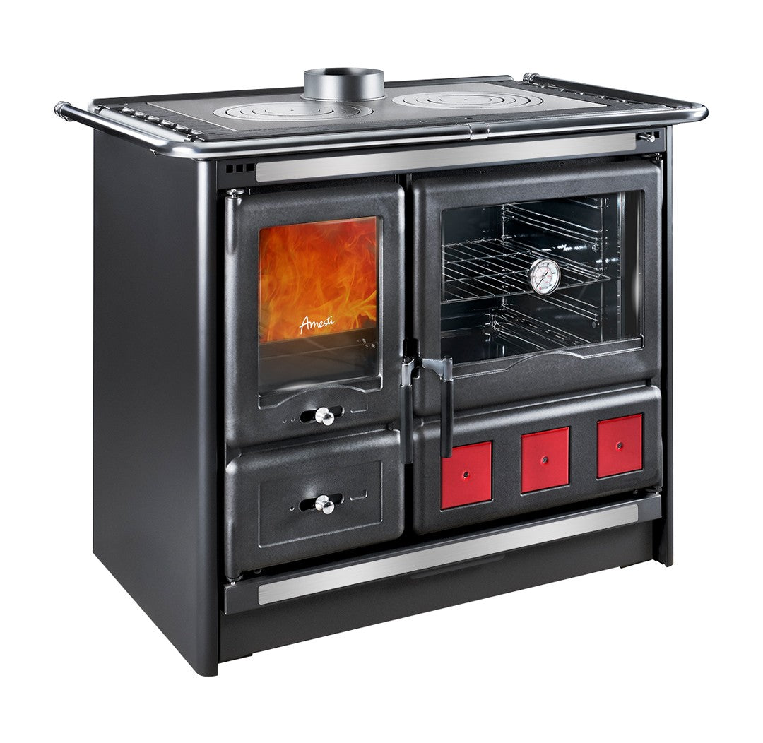 Cocina a leña Amesti Palladio XXL con horno de 80 litros