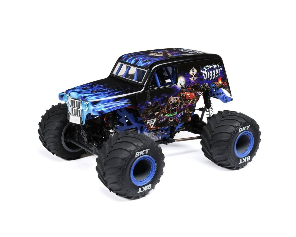 Losi 1/18 Mini LMT Grave Digger 4x4 (monster hobby) auto a control remoto premium para niños