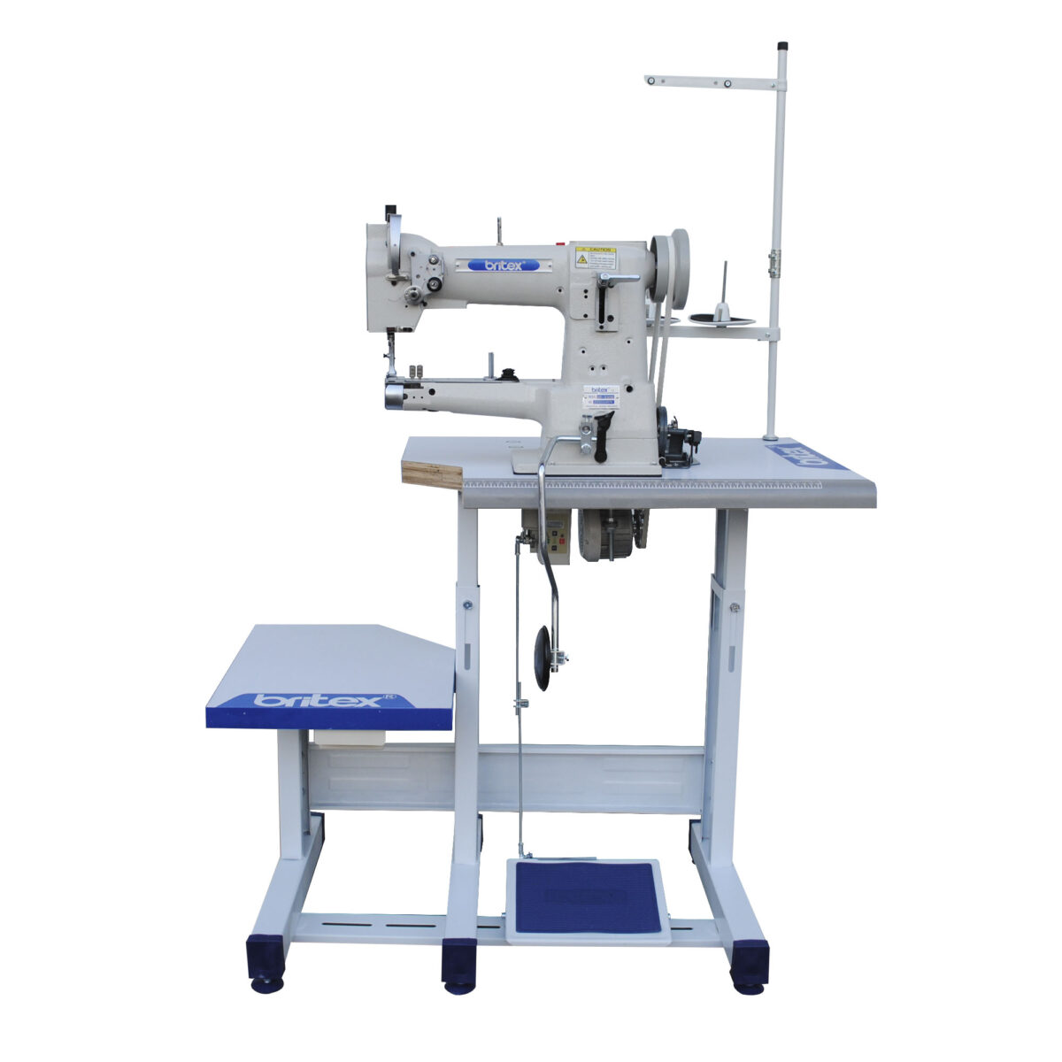 Máquina industrial triple arrastre de codo para cuero