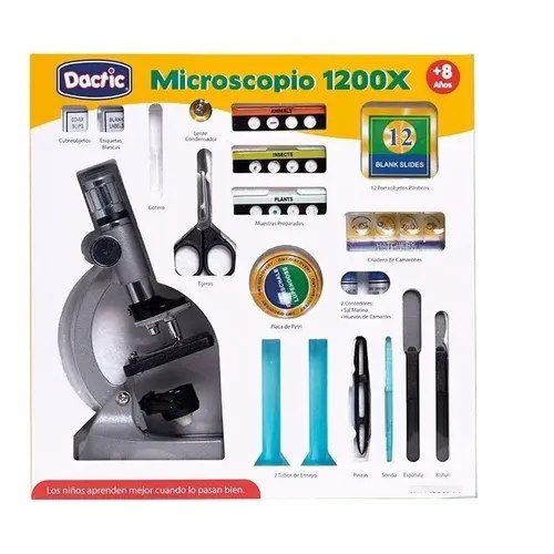 Microscopio Dactic 1200x con accesorios