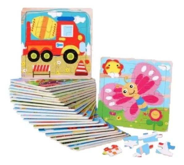 Pack 10 rompecabezas de madera