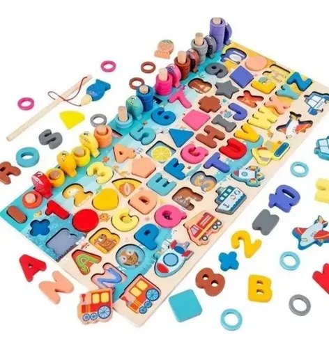 Juego de madera 7 en 1 Montessori