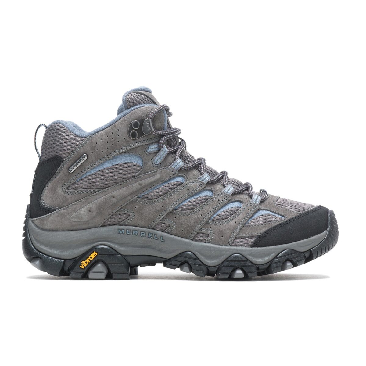 Zapatilla de trekking impermeable Merrell Moab 3 Mid Waterproof gris para mujer