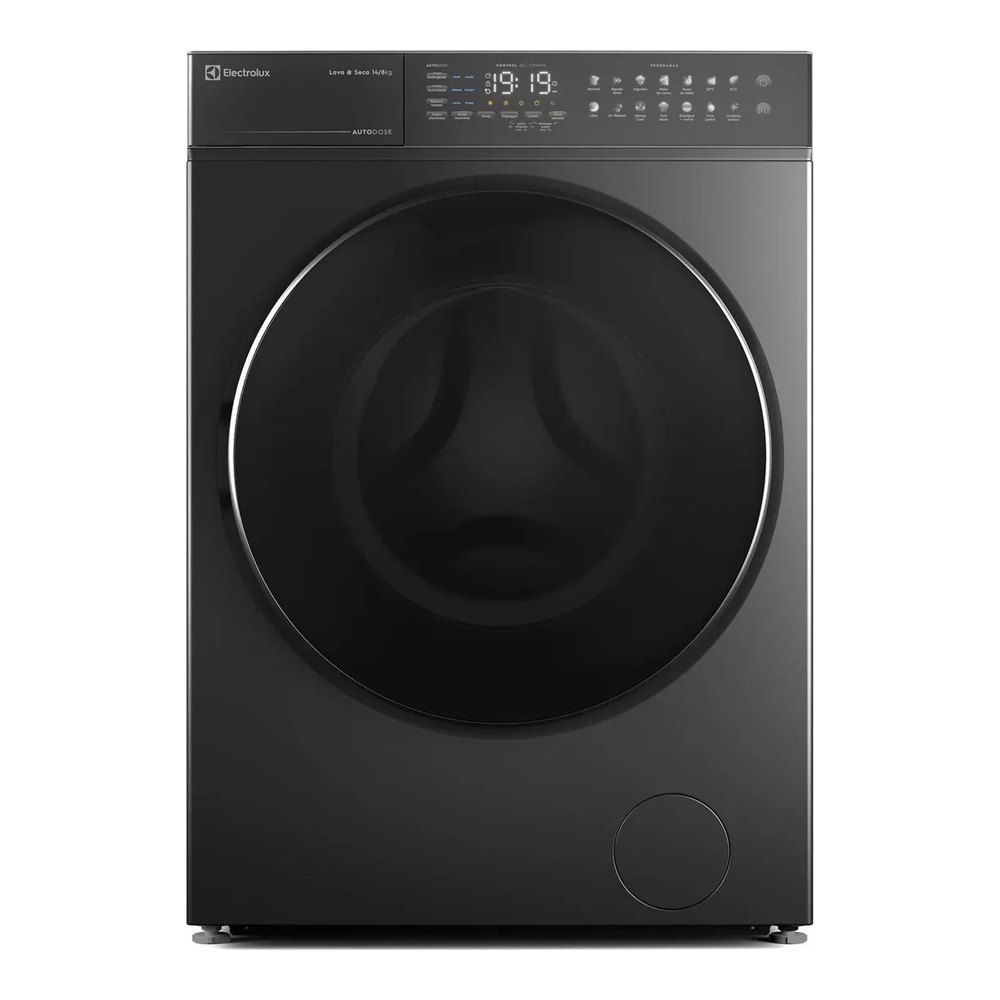 Lavadora secadora Electrolux FLWD12AU AutoDose de 14/8 kg, negra