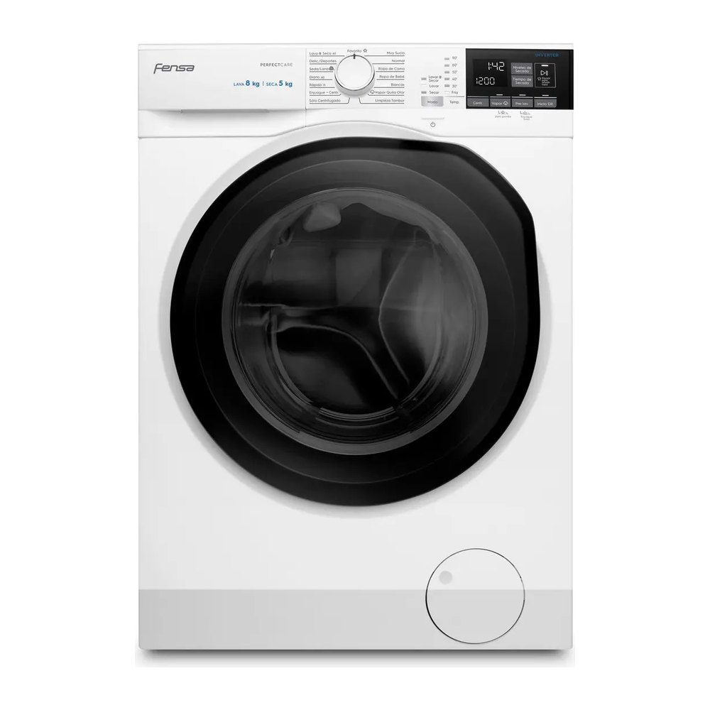 Lavadora secadora Fensa Perfect Care 8WD de 8/5 kg, blanca