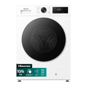 Lavadora secadora Hisense WD1i1041BW de 10/6 kg, blanca